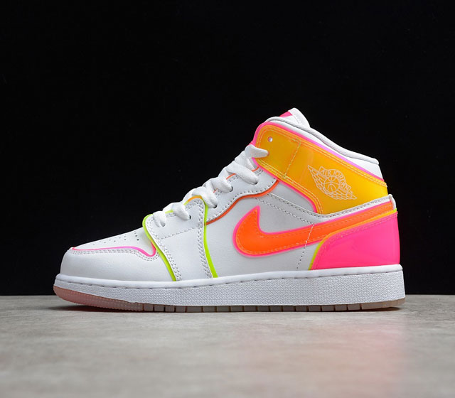 CJ版本 Air Jordan 1 Mid AJ1 中帮 糖果果冻钩 CV4611-100 35.5 36 36.5 37.5 38 38.5 39