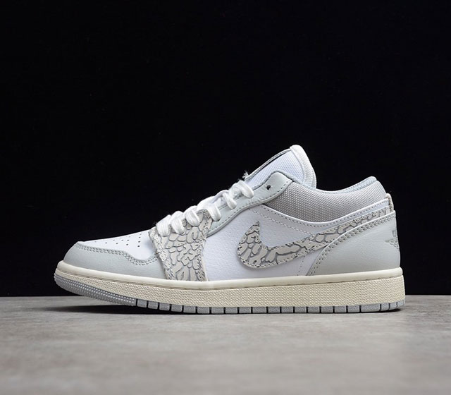 Air Jordan 1 Low PRM Elephant Print 灰白大象 官方货号DH4269-100 36 36.5 37.5 38 38.5 39