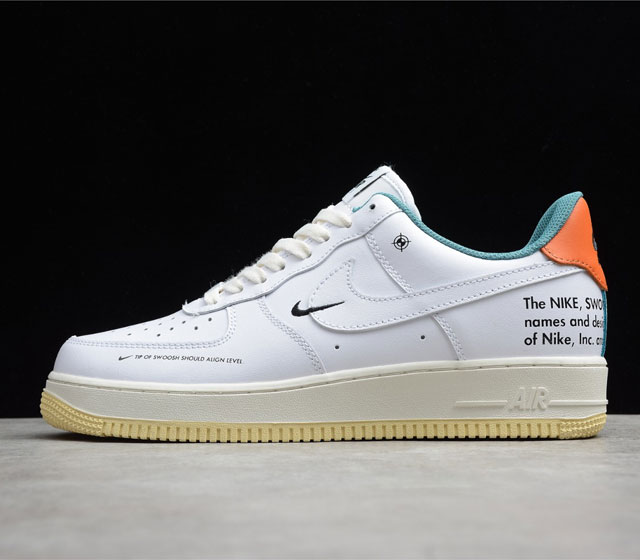 AIR FORCE 1 07 LE AF1 低帮 双钩小ow 白橙绿 DM0970-111 36 36.5 37.5 38 38.5 39 40 40.5