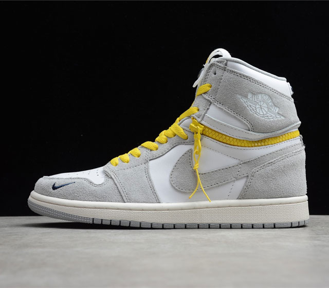 Air Jordan 1 High Switch AJ1 高帮 灰白黄 可拆卸拉链 CW6576-100 这个鞋型有着太多的亮点 好看又好玩 不仅可以随意拆卸