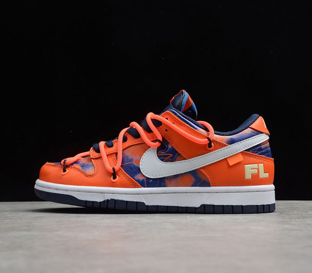 Dunk Low OFF-White x Futura xNike 三方联名 抽绳蓝橙色 DD0856-80113 36 36.5 37.5 38 38.5