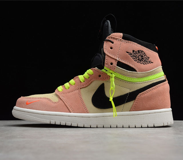 Air Jordan 1 High Switch AJ1 高帮 可拆卸拉链 杏粉 CW6576-100 36 36.5 37.5 38 38.5 39 40