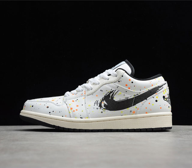 Air Jordan 1 Low Paint Splatter 米白黑 油漆 DM3528-100 36 36.5 37.5 38 38.5 39 40 40