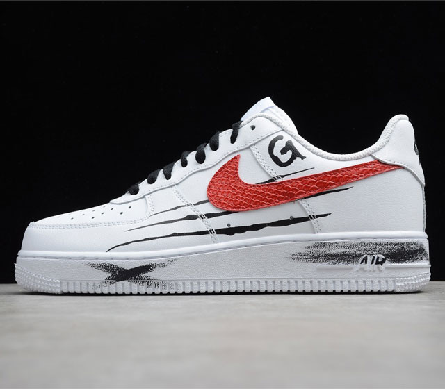 Air Force 1 Low AF1 空军 低帮 小权志龙 骷髅抓痕 蛇皮红钩 白黑红 CW2288-111 35.5 36 36.5 37 38 38.5