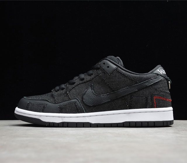 Wasted Youth Nike Dunk SB Low Black 废柴青年联名 朋克风 黑色牛仔丹宁 DD8386-001 满满的朋克风格 实在让人爱不