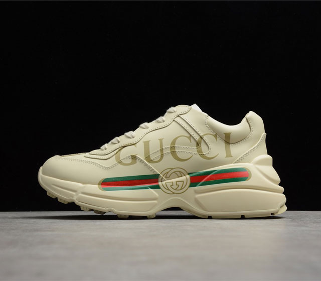 Guxci Rhyton Vintage Trainer Sneaker 古驰老爹鞋 logo印花 528892-DRW00-9522 35 36 37 38