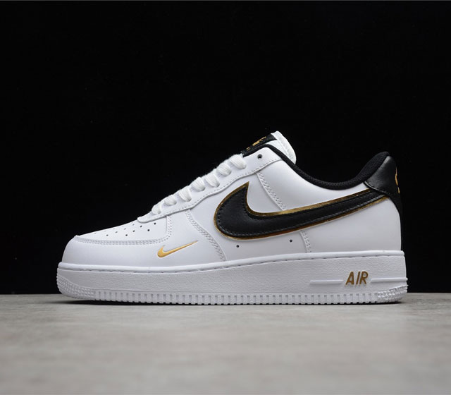 AIR FORCE 1 07 AF1 空军 低帮 双钩 白黑金 DA8481-100 36 36.5 37.5 38 38.5 39 40 40.5 41 4