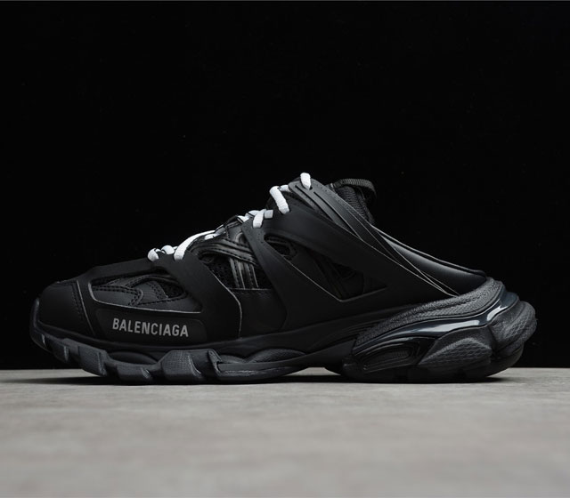 巴黎世家 Balenciaga 3.0 老爹鞋 懒人半托 黑色 353813-W3CP3-1000 尺码 35 36 37 38 39 40 41 42 43