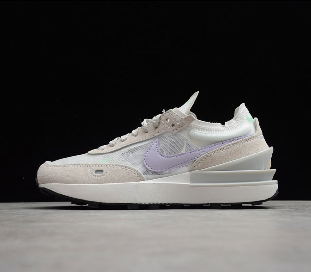 NK Waffle One Infinite Lilac 小Sacai 紫丁香 米浅紫 DC2533-101 鞋身以 Nike 经典鞋款 Daybreak 为