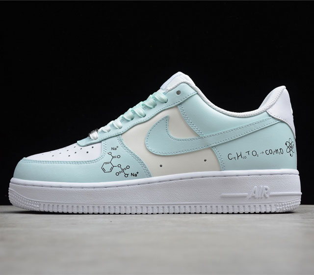 Air Force 1 Low 07 AF1 空军1号 低帮 化学公式 喷绘 绿白 CW2288-303 尺码 36 36.5 37.5 38 38.5 39