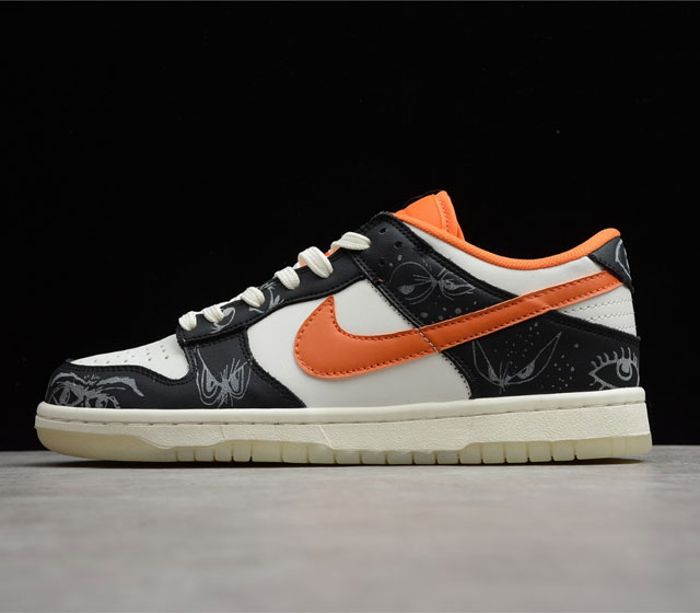 NK Dunk SB Low Pro Halloween 万圣节 黑白橙 夜光 低帮运动休闲板鞋 DD3357-100 尺码 36 36.5 37.5 38