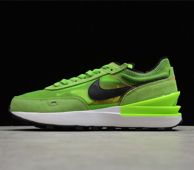 NK Waffle One Electric Green 小Sacai 黑绿 货号 DA7995-300 Nike Waffle One 男子运动鞋革新演绎 - 点击图像关闭