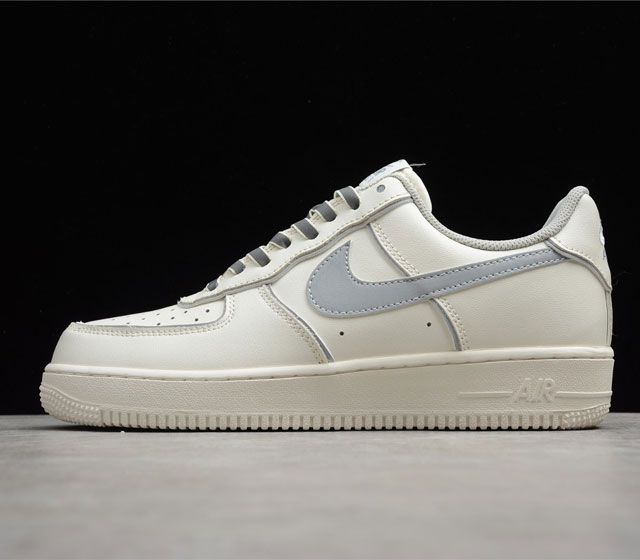 NK Air Force 1 Low Supreme AF1 空军 低帮 3M反光 米白灰 货号 BQ8228-366 尺码 36 36.5 37.5 38