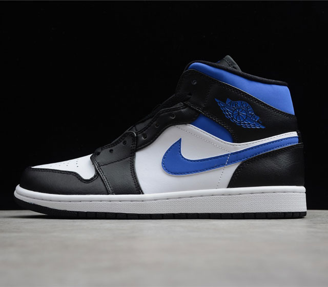 CJ版本 Air Jordan 1 MID AJ1 中帮 皇家蓝 黑白蓝 554724-140 尺码 40 40.5 41 42 42.5 43 44 44.