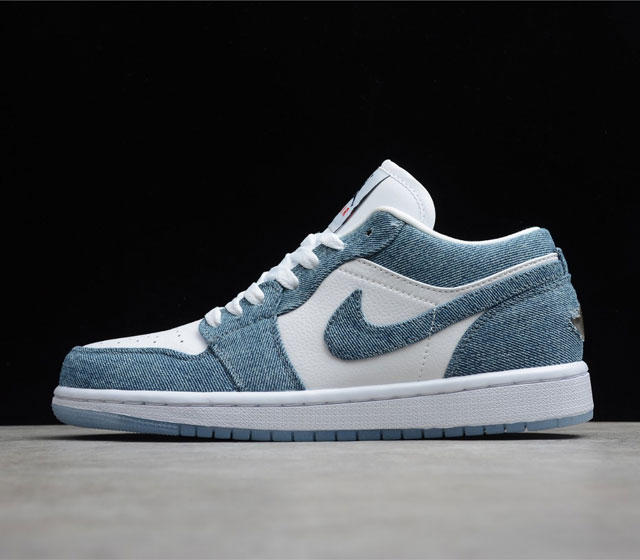 GZ版本 Air Jordan 1 Low AJ1 低帮 牛仔布 白蓝 315921-141 尺码 36 36.5 37.5 38 38.5 39 40 40