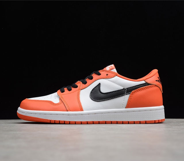 GZ版本 Air Jordan 1 Low OG Shattered Backboard AJ1 低帮 扣碎篮板 白橙 货号 CZ0790-801 鞋身以白色