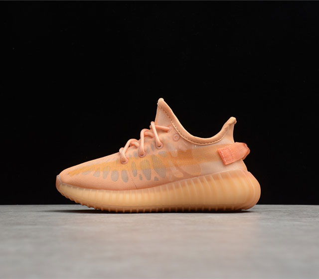 YEEZY BOOST 350 V2 童鞋 Mono Clay 网纱半透明 杏月橙 GW2870 尺码 36-35