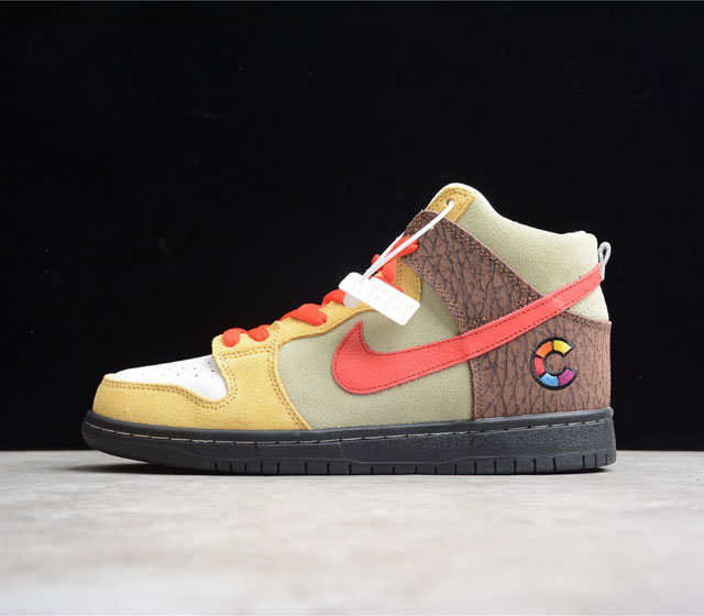 Color Skates x NK SB Dunk High Kebab and Destroy 陀螺烤肉串 货号 CZ2205-700 这款Nike SB