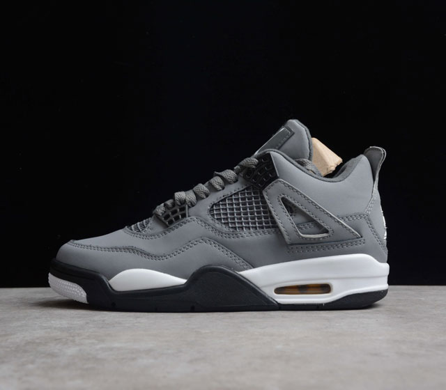 Air Jordan 4 Cool Grey AJ4 酷灰 货号 308497-007 鞋身采用了标志性的黑 白 灰三色装扮 干净利落的配色方案绝