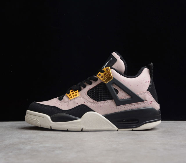 Air Jordan 4 Silt Red WMNS AJ4 粉色 大理石 货号 AQ9129-601 鞋面由淡粉色同黑色交织呈现 细节之处不仅有