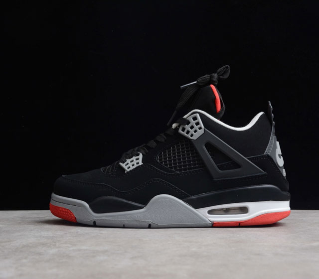 Air Jordan 4 Bred AJ4 黑红公牛 308497-060 黑红配色 Air Jordan 4 BRED 不仅再现了经典的公牛黑红