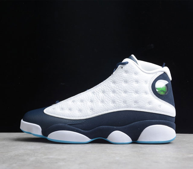 GZ版本 Air Jordan 13 Obsidian AJ13 黑曜石 货号 414571-144 整双鞋以夏洛特黄蜂队为主题 鞋面以白色荔枝皮材质打造 鞋