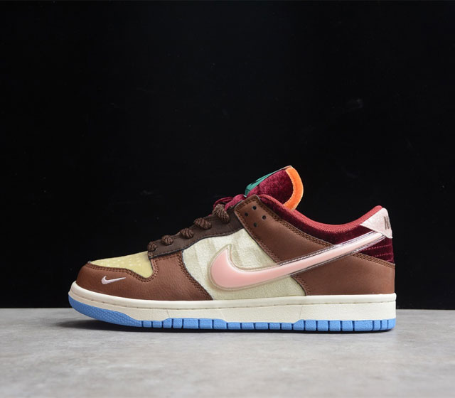 Social Status x NK Dunk Mid Chocolate Milk 全新联名款 果冻勾 休闲板鞋 巧克力奶茶 棕黄红 DJ1173-700