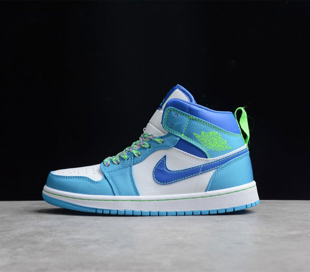 GZ版本 Air Jordan 1 MID AJ1 中帮 蓝绿 DA8010-400 尺码 35.5 36 36.5 37.5 38 38.5 39 40 4