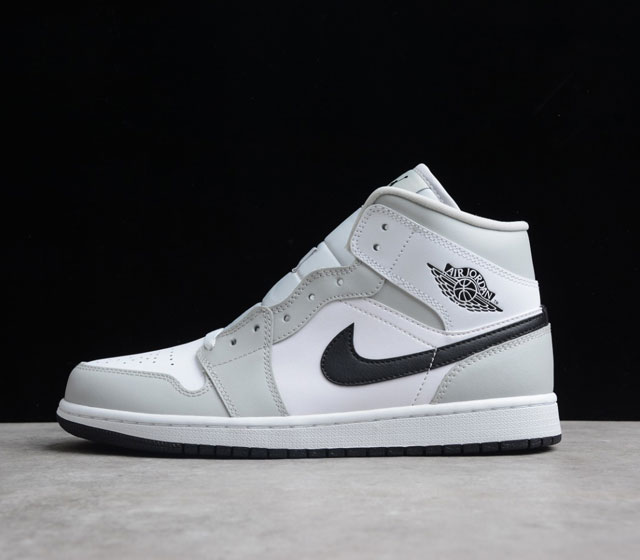 CJ版本 Air Jordan 1 Mid Light Smoke Grey AJ1 中帮 新烟灰 BQ6472-015 原厂用料 正确卡色 精准做工 最终版