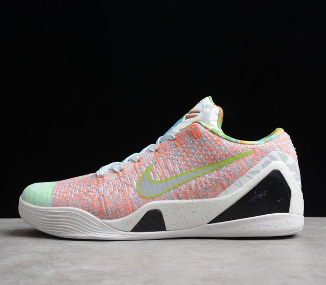 Kobe 9 Elite What The Kobe 科比 9 彩虹鸳鸯 678301-904 一改往昔色调斑驳的夸张不对称设计 本次以清淡的对称鞋面呈现 在