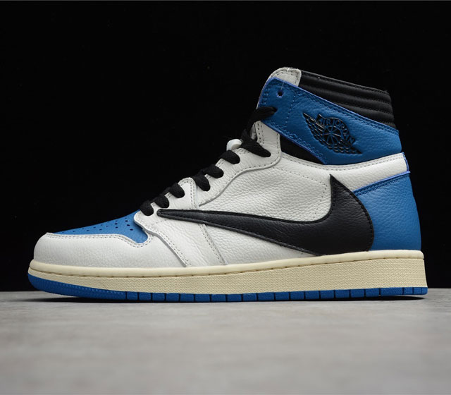 CJ纯原版本 Fragment x TS x Air Jordan 1 High OG SP Military Blue AJ1 TS 藤原浩 三方联名 闪电