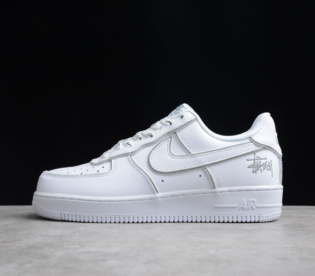 NK Air Force Low 空军 低帮 斯图西Stussy联名 白炫彩3M反光 运动板鞋 货号 BQ6246-019 Air Force 1 内置蜂窝缓