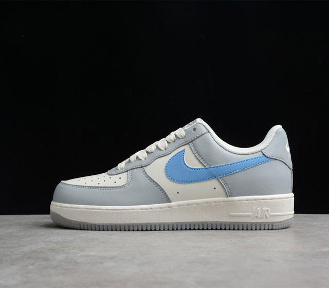 NK Air Force 1 Low AF1 空军一号 低帮 休闲运动板鞋 米白灰蓝 DH2296-668 内置蜂窝缓震气垫 头层定制 全新大底模具 原楦头纸