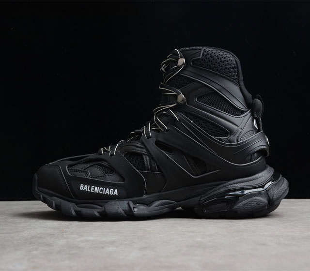 Balenciaga 巴黎世家 Track 高帮 网布尼龙老爹鞋 黑色 654866-W3CP3-1000 35 36 37 38 39 40 41 42 4