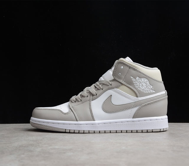 GZ版本 Air Jordan 1 Mid AJ1 中帮 白灰 554724-08213 尺码 36 36.5 37.5 38 38.5 39 40 40.5