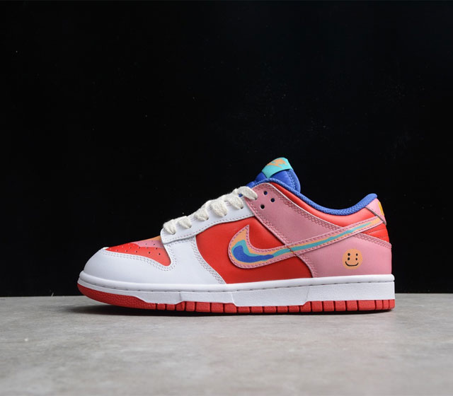 CactusplantfleamarketNK Dunk Low Rainbow 笑脸联名款 彩虹鸳鸯 货号 LF4587-001 今年重磅联名配色 国内未发