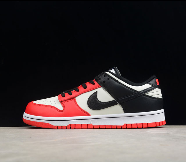 纯原版本 NBA x Nike Dunk Low EMB Chicago 芝加哥 黑白红货号 DD3363-100 原厂原档案开发 原盒原标 原厂头层皮料 官