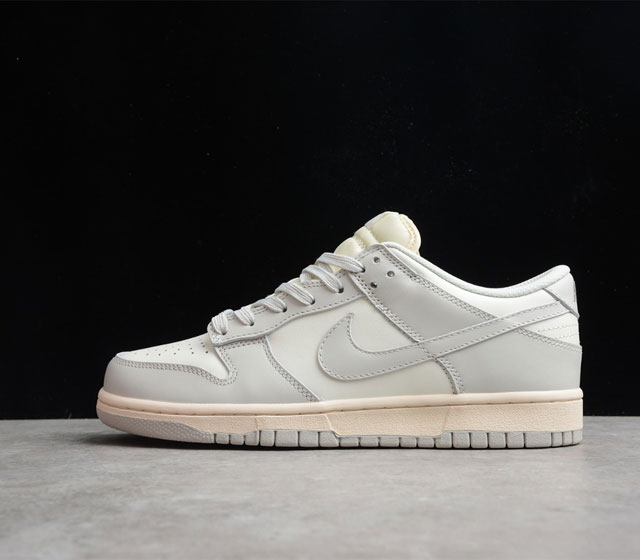 NK Dunk LOW Light Bone 骨白 扣篮系列 低帮休闲运动滑板板鞋 DD1503-107 头层皮料质感非凡 细节完美打动人心 大厂出品 电绣工