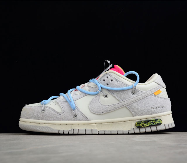 Nike SB Dunk OFF-WHITE 联名 38 of 50 灰蓝麂皮 38-50 货号 DJ0950-113 原厂原档案开发 原盒原标 原厂头层皮料