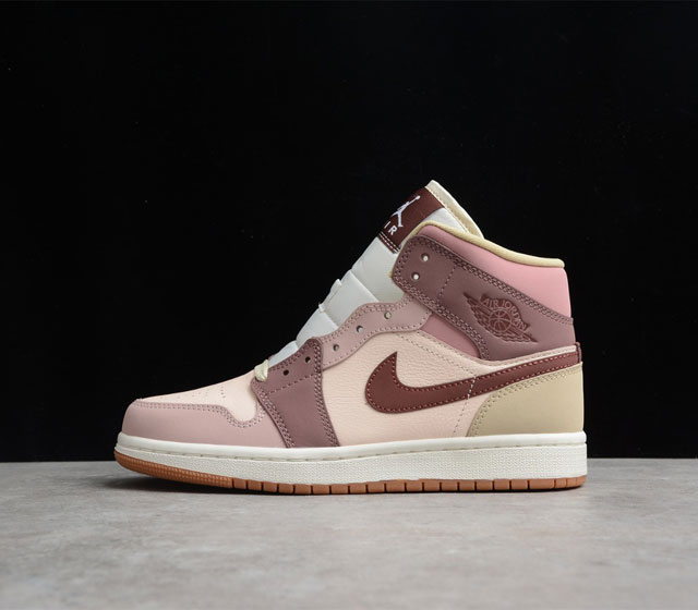 CJ版本 Air Jordan 1 Mid Neutral AJ1 中帮文化篮球鞋 烟灰紫红 红豆抹茶 DO7440-821 市售最高品质 原鞋开发 平台订单