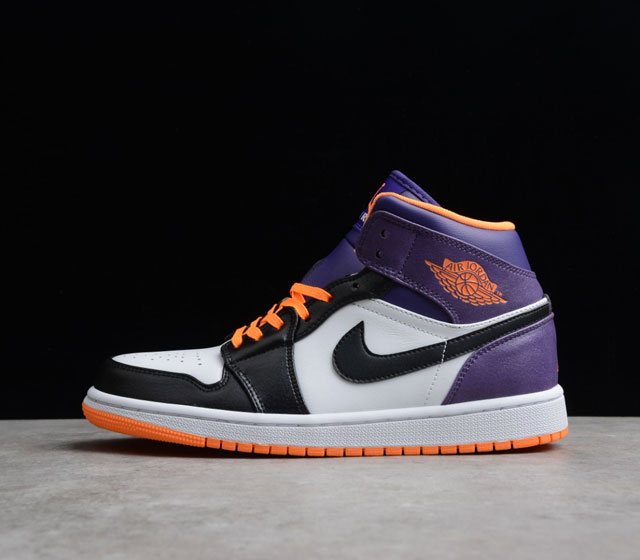 Air Jordan 1 Retro Suns AJ1 中帮 文化篮球鞋 黑紫 554724-117 尺码 36 36.5 37 38 38.5 39 40