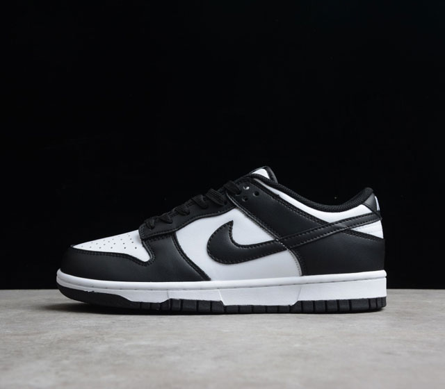 升级版 NK Dunk Low WMNS 低帮 黑白熊猫 货号 DD1391-100 简单的白色和黑色配色 底座上还带有白色皮革 而黑色则覆盖了覆盖层 Bla