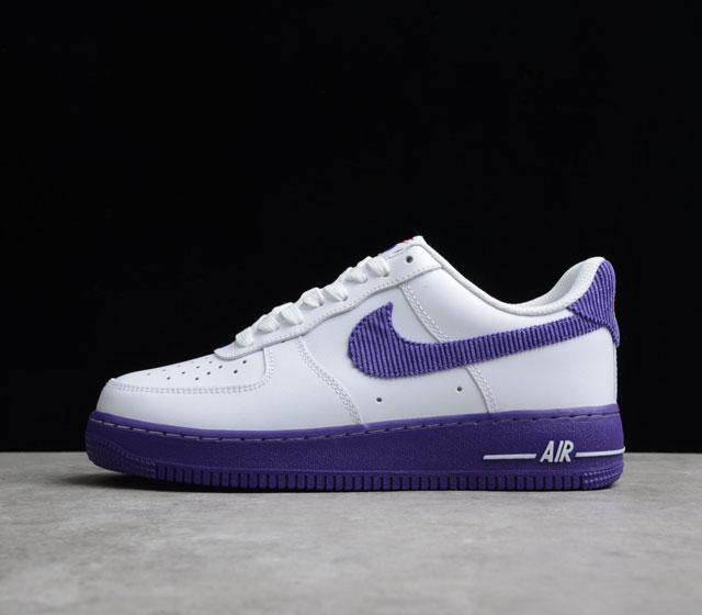 NK Air Force 1 AF1 空军一号 低帮 复古休闲板鞋 白紫 货号 DB0264-100 官方同步原装级别 原楦头原纸板打造纯正空军版型专注外贸渠