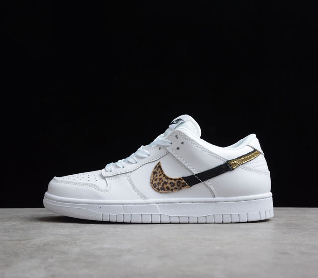 NK Dunk Low Animal Print 低帮 休闲板鞋 白色豹纹印花 DD7099-100 尺码 36 36.5 37.5 38 38.5 39 4