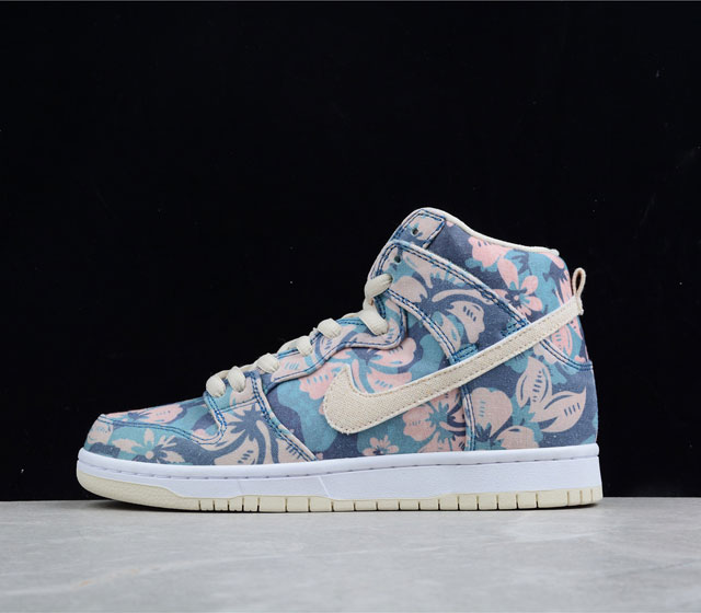 纯原版本 Nike SB Dunk High Hawaii 夏威夷 花卉 撕撕乐高帮休闲板鞋 货号 CZ2232-30018 原厂原档案开发 原盒原标 原厂头