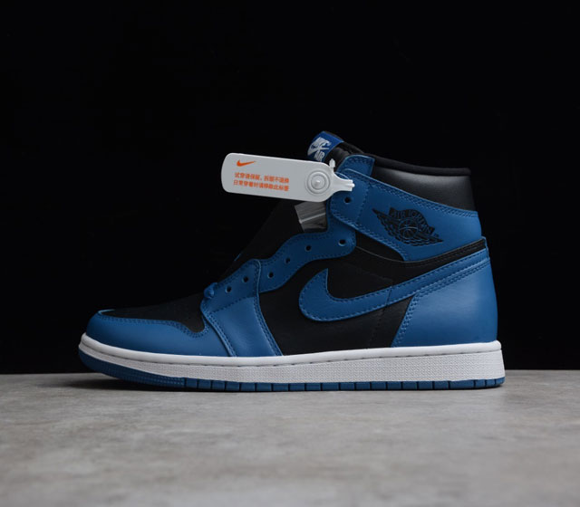 GZ版本 Air Jordan 1 High OG Datk Marina Blue 黑蓝2.0 AJ1 乔1 高帮文化篮球鞋 货号 555088-404 国