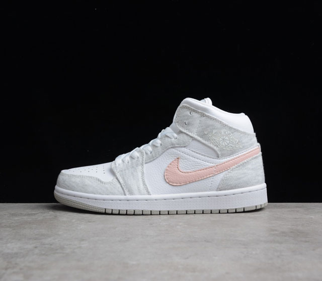 GZ版本 Air Jordan 1 Mid SE Light Iron Ore 中帮复古 篮球鞋 白灰粉 货号 DN4045 001 码数 36-47