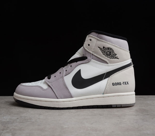 Air Jordan 1 Element Gore-Tex AJ1 高帮 雨鞋 文化篮球鞋 货号 DB2889-100 灰白鞋身搭配侧身黑色Swoosh等细节