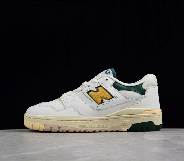 公司级 新百伦 NB550 NB550系列 new balance 550系列复古休闲运动慢跑鞋板鞋 白绿黄色 货号 BB550A217 36 36.5 37