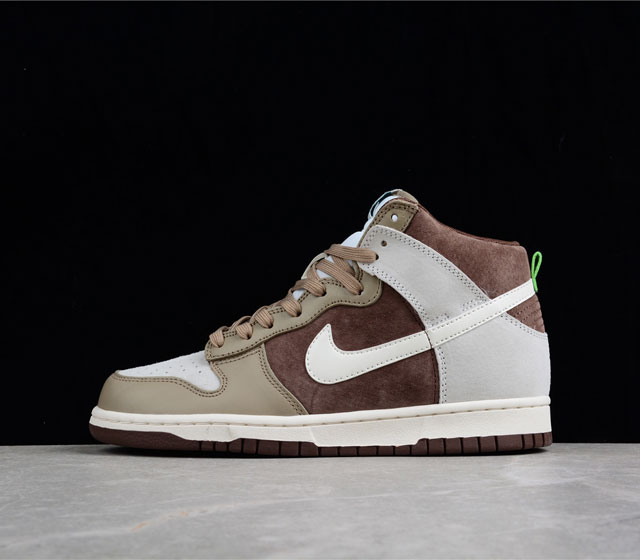 纯原版本 Nike Dunk High Chocolate 巧克力 白棕高帮板鞋 货号 DH5348-10017 原厂原档案开发 原盒原标 原厂头层皮料 官方